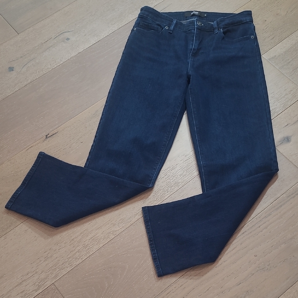 Hudson Jeans Women's sz 6 Mid Rise Straight Leg Dark Blue Denim Jeans